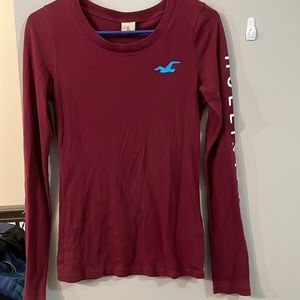 Hollister Red Long Sleeve Top- SZ S